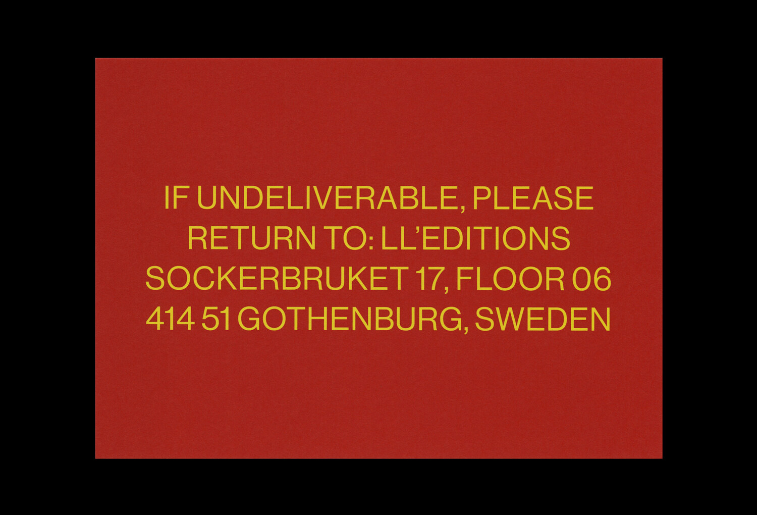 Lundgren+Lindqvist - LL'Editions Merchandise